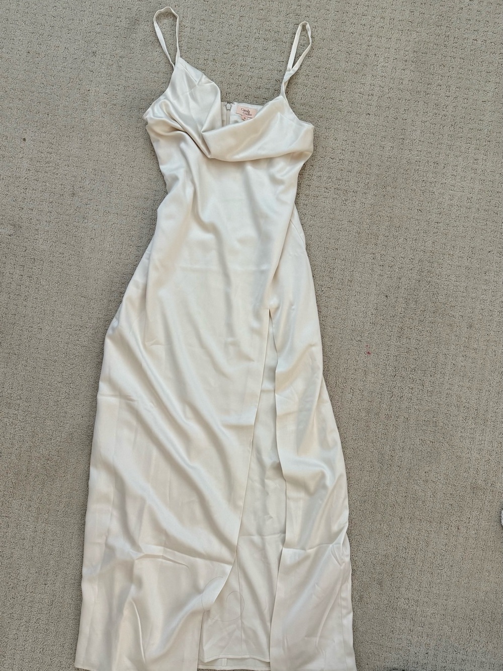 Silky Cream Slip Dress with Cowl Neck NWT